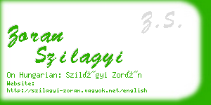 zoran szilagyi business card